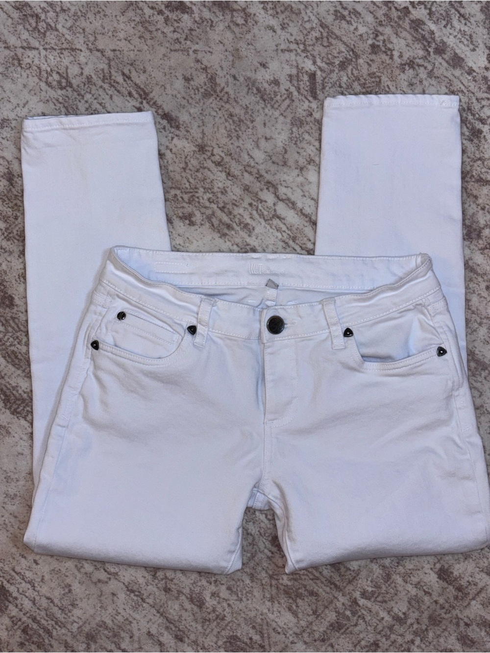 Kut from the Kloth White Skinny Jeans - Sleek Slim Cut